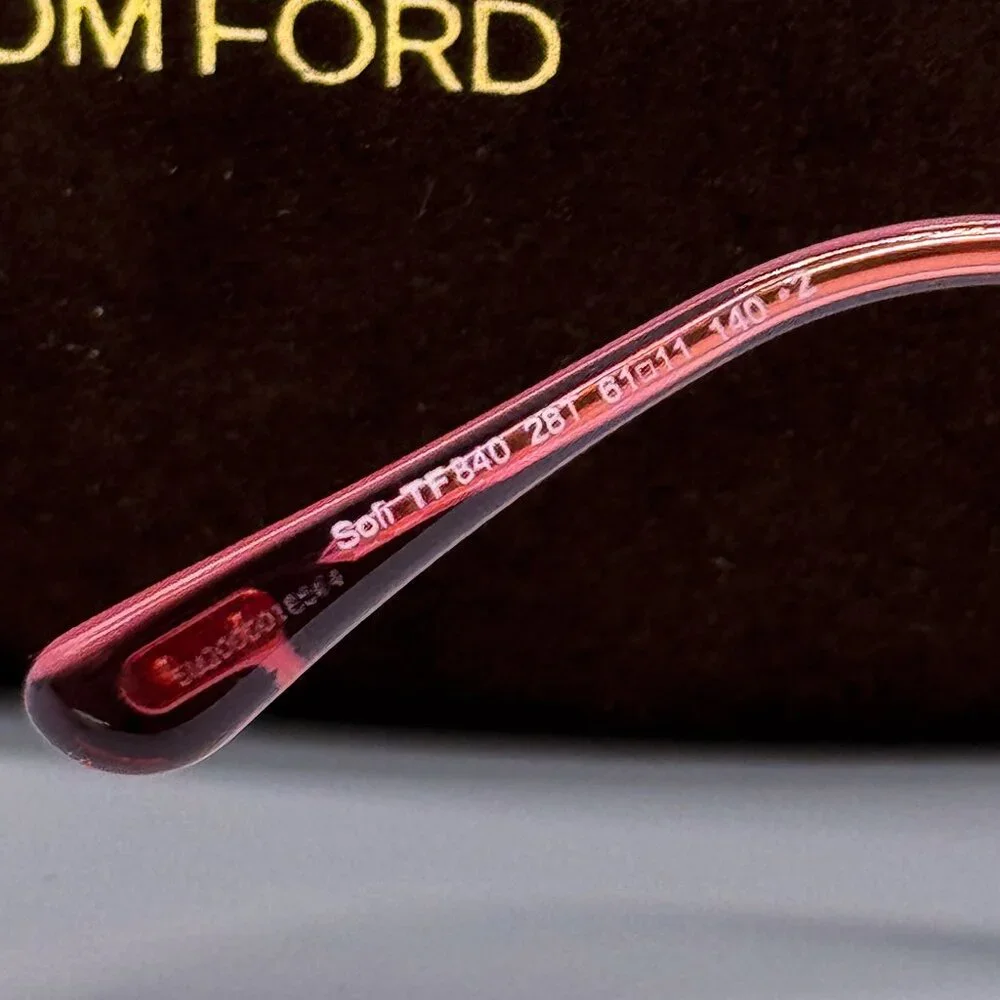 NEW TOM FORD SOFI TF840 28T SUNGLASSES WOMEN ROSE GOLD SQUARE FT0840/S - Picture 7 of 9